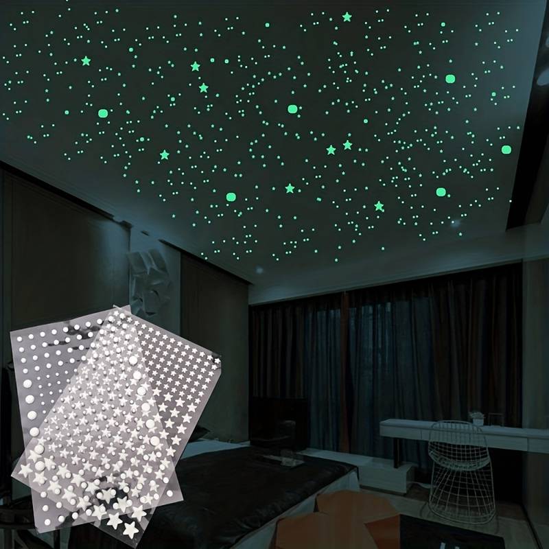 Glow In The Dark Stars Stickers For Ceiling Luminous 3d Star - Temu